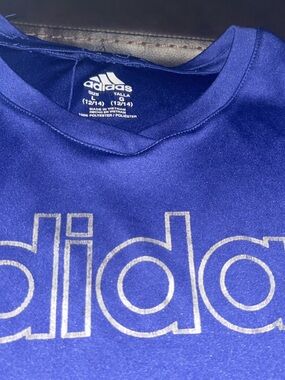 adidas Royal Blue Short Sleeve Logo Tee